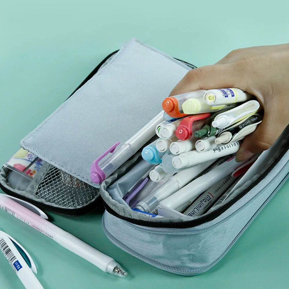 1pcs Japan KOKUYO Pencil Case Large Capacity Stationery Storage Bag Multi-layer Multifunctional Student Learning Supplies