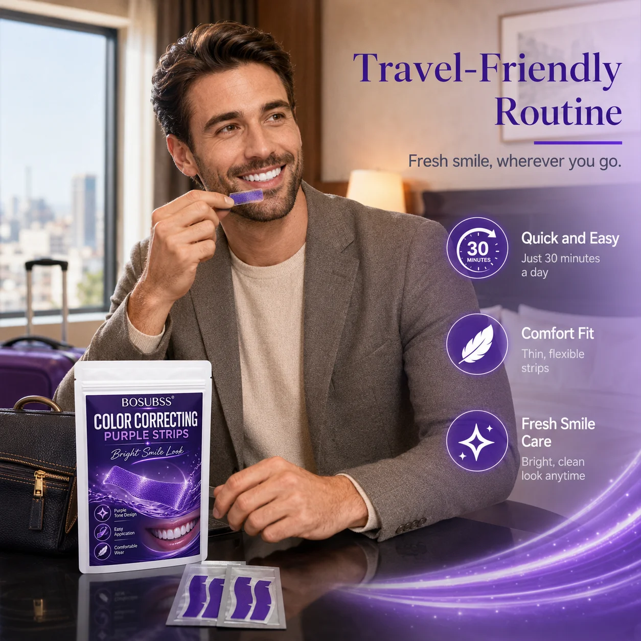 5pcs Dental Patch Care Strips Daily Oral Beauty Care Gentle Comfortable Easy Home Or On-the-Go Use for Clean Fresh Bright Smile