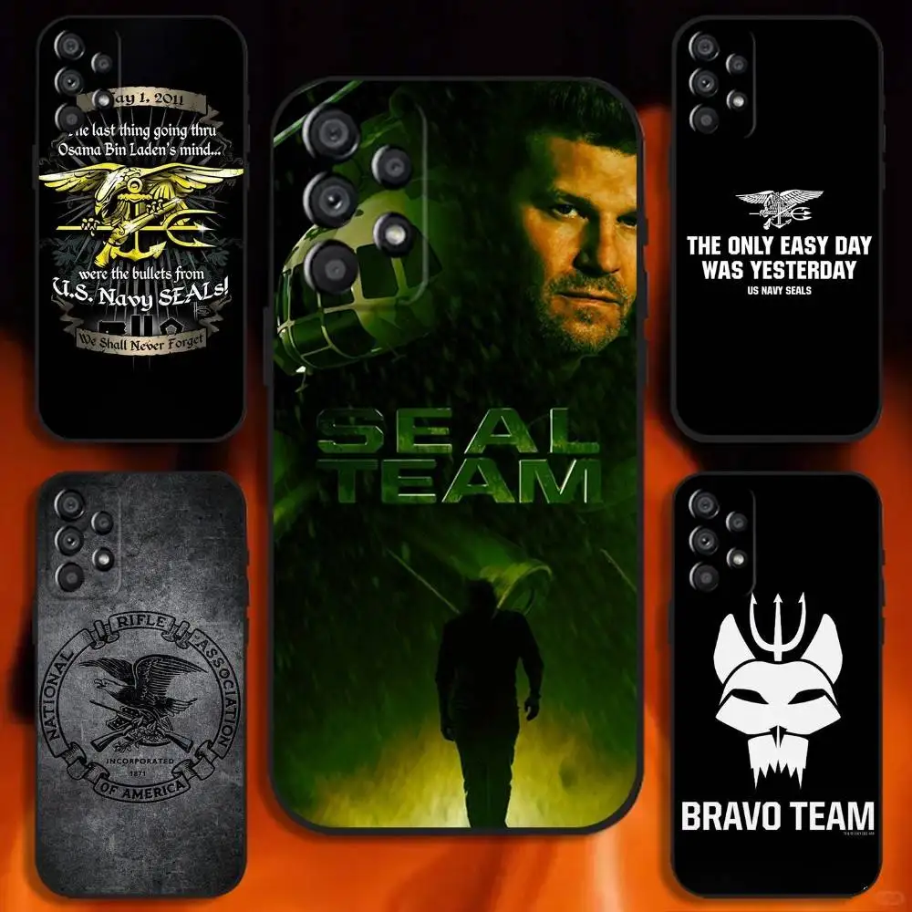 

PRF Police S-SEAL Team Phone Case For Samsung Galaxy A20,A21s,A22,A31,A32,A52,A53,A72,73,A80 Soft Black Cover