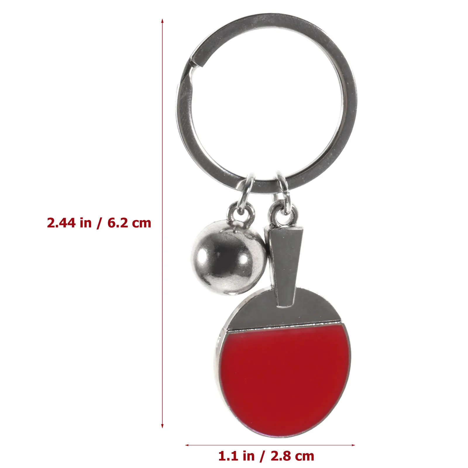 Ping Pong Paddle Keychain Elegant Smooth Finish Fine Craftsmanship Eye Catching Key Chain for Bags Backpacks Sports Keyring