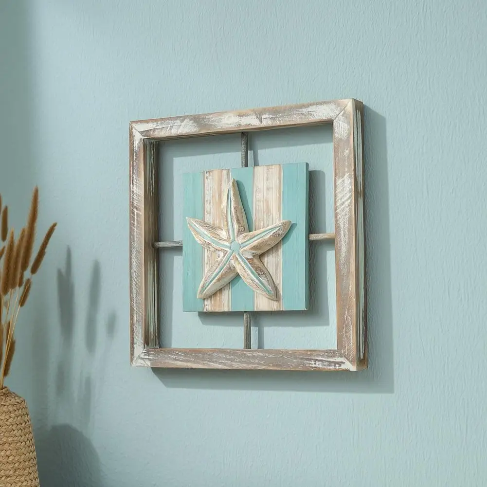 Bedroom Wall Decor Nautical Hanging Wood Sign 3d Coastal Wall Art Set Distressed Wooden Frame Decor Ocean Inspired for Bedroom