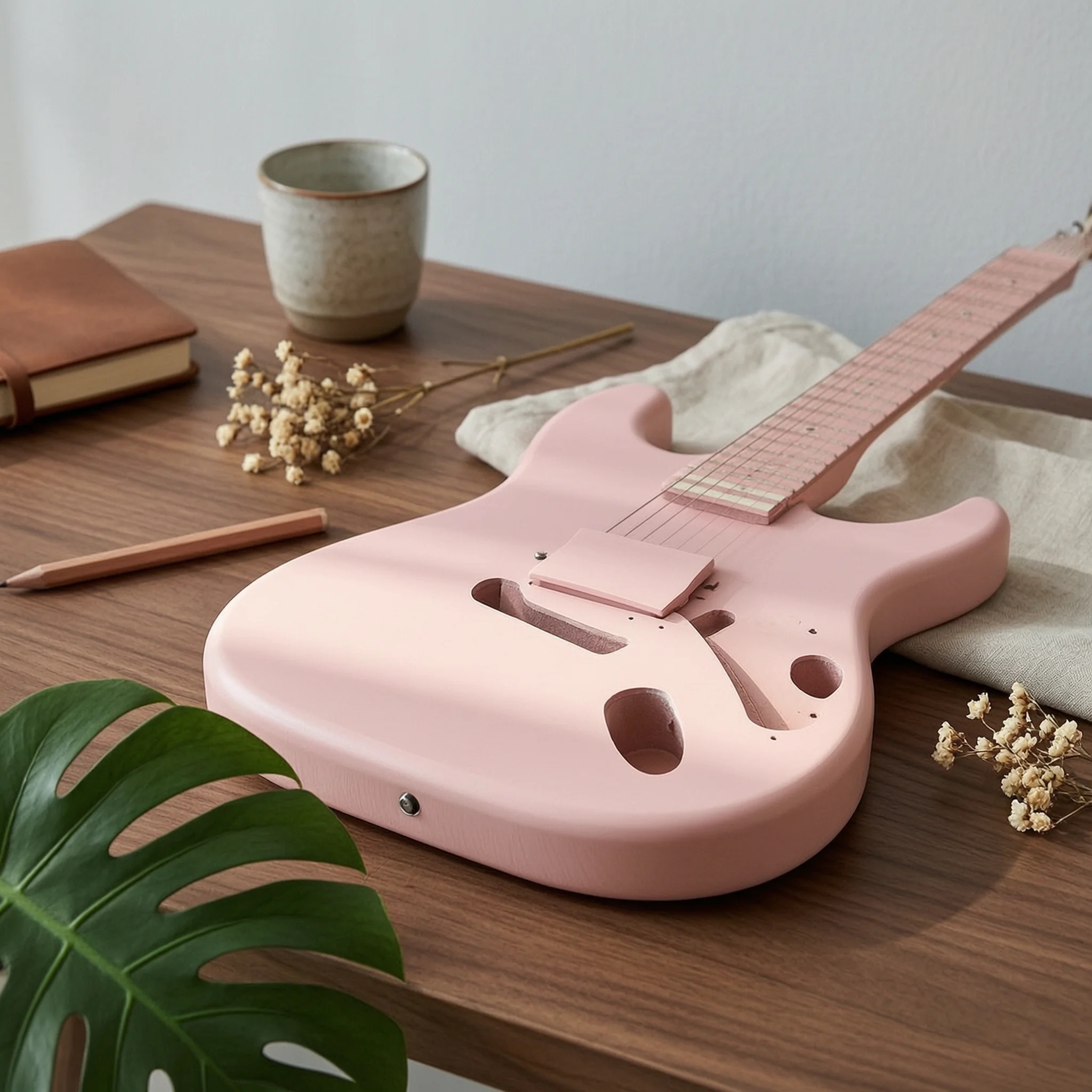 Solid-body DIY Guitar Body Replacement Part Pre-routed Instrument Blank for Assembling Custom Guitar
