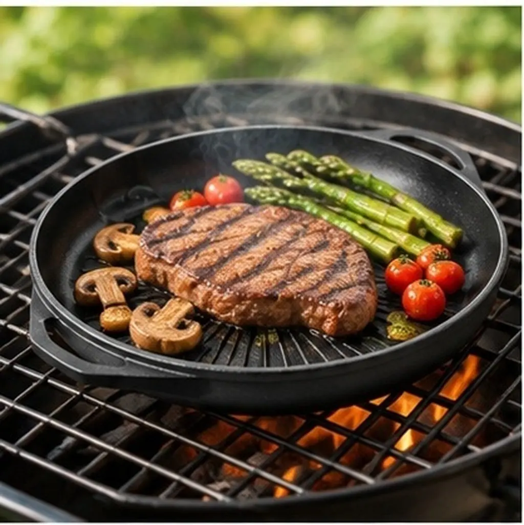 Portable Stone Bbq Grill Plate Non-Stick Surface Easy Clean Lightweight Compact for Outdoor Barbecue Feast Yard Party