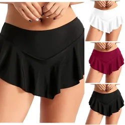 Women Stretchy Tennis Skirt With Shorts Figure Skating Mini Skirt Dance Short Skirts Badminton Gymnastics Costume for Girls