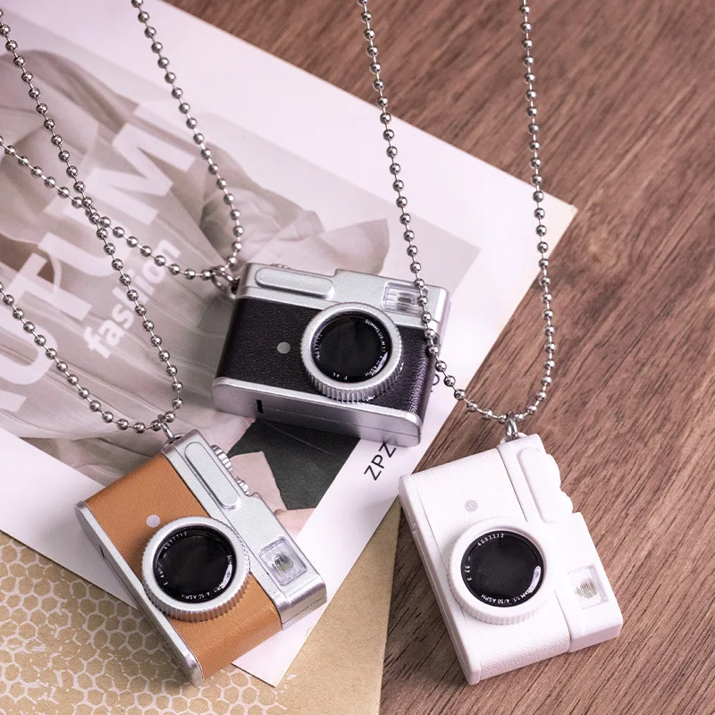 New Exquisite Fashionable Luminous Camera For Men And Women, Trendy Hip-Hop Retro Flash Camera, Sound Pendant, Bag Pendant