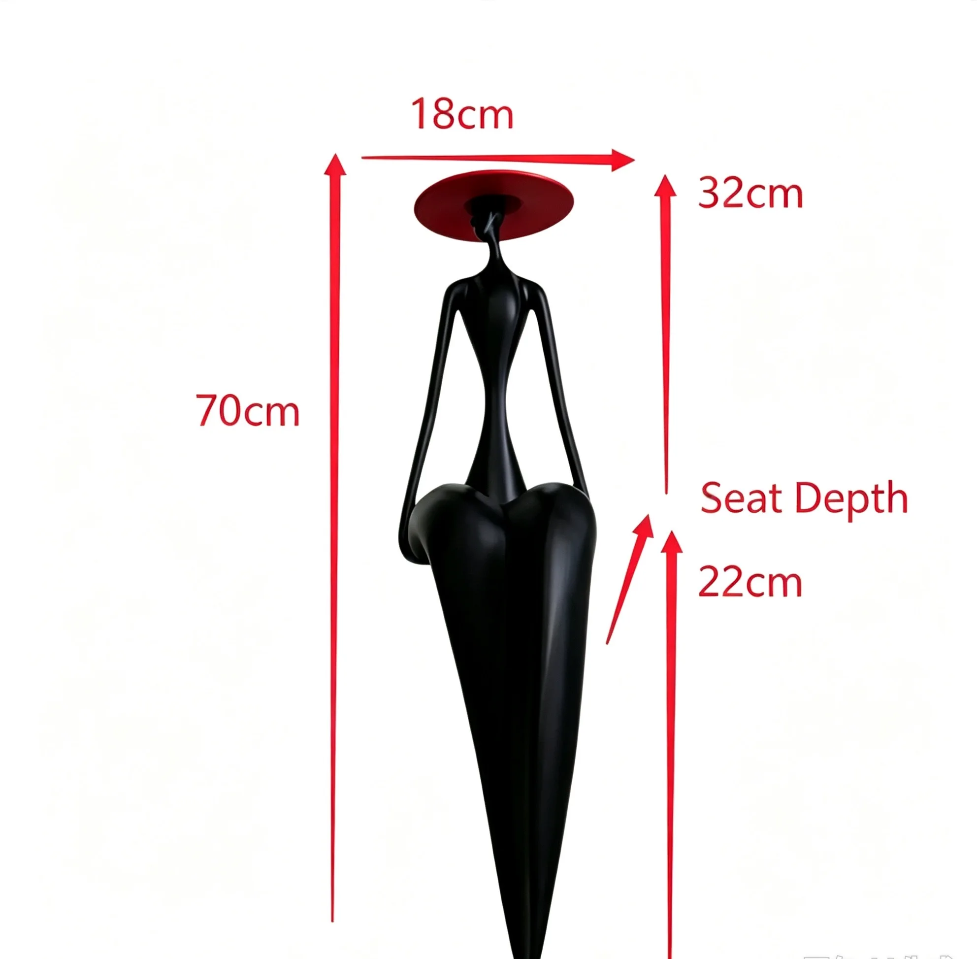 Modern Italian-Style Figure Art Sculpture for Sitting Posture, High-End Decorative Piece for Living Room Entryway Cabinet and Tv Cabinet