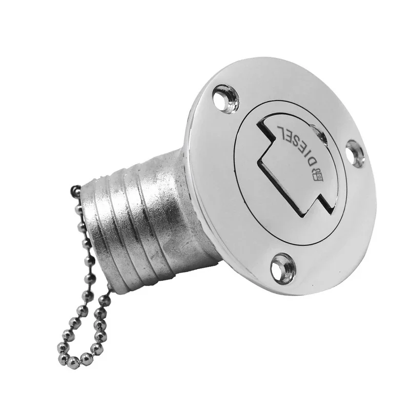 1Piece 45 Degree Stainless Steel 316 Deck Filler Cap GAS DIESEL FUEL WASTE WATER 38mm 50mm Marine Boat Yacht Hardware