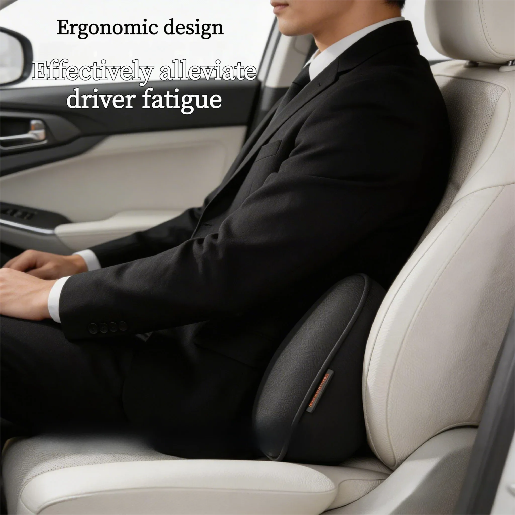 Car Seat Pillow Memory Foam Lumbar Support Breathable Back Protector Waist Protection Cushion Office Car Interior Accessories image 3