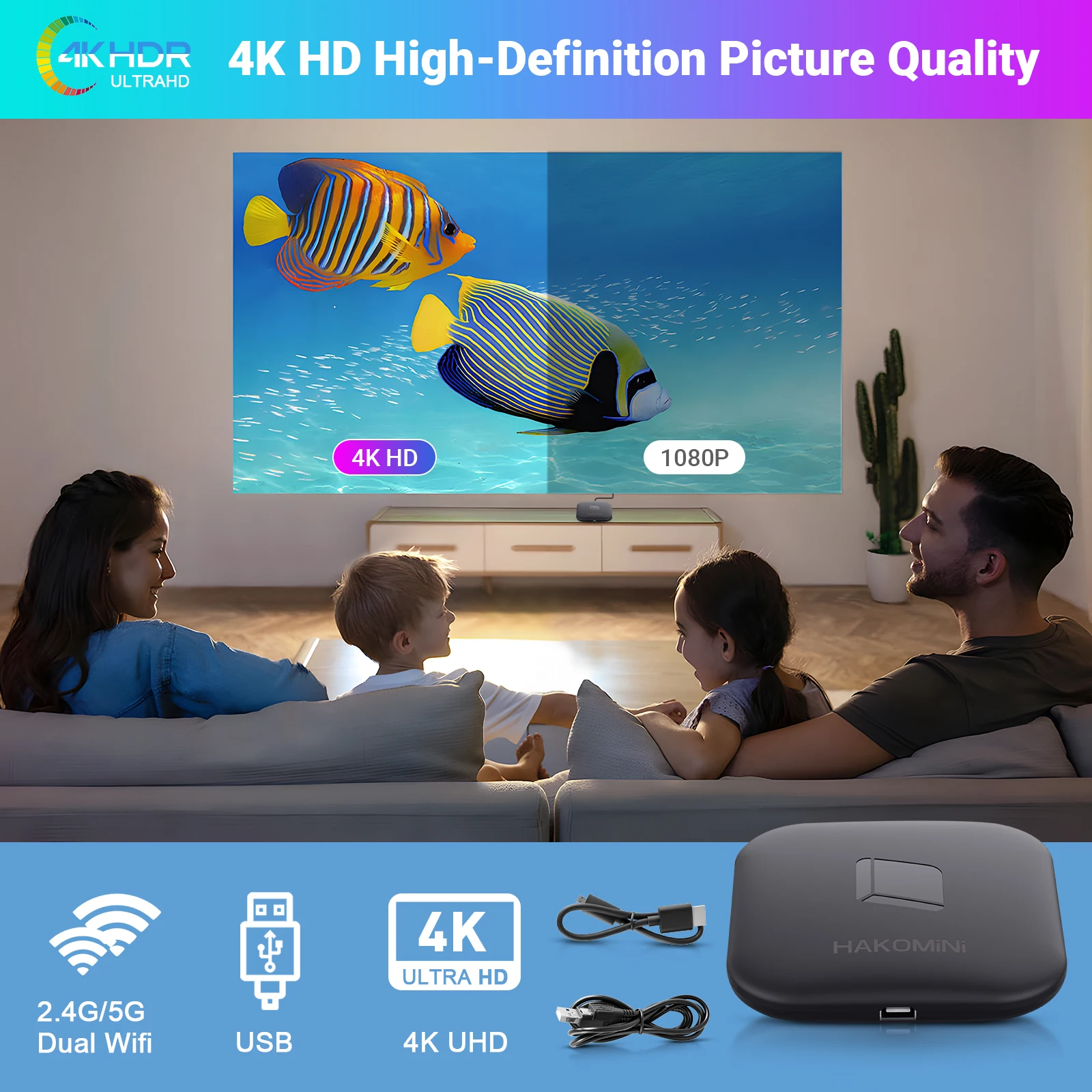 Android10.0 Google Certified Smart TV Box 4K  Dolby digital 2+8GB HD For Netflix Quad Core