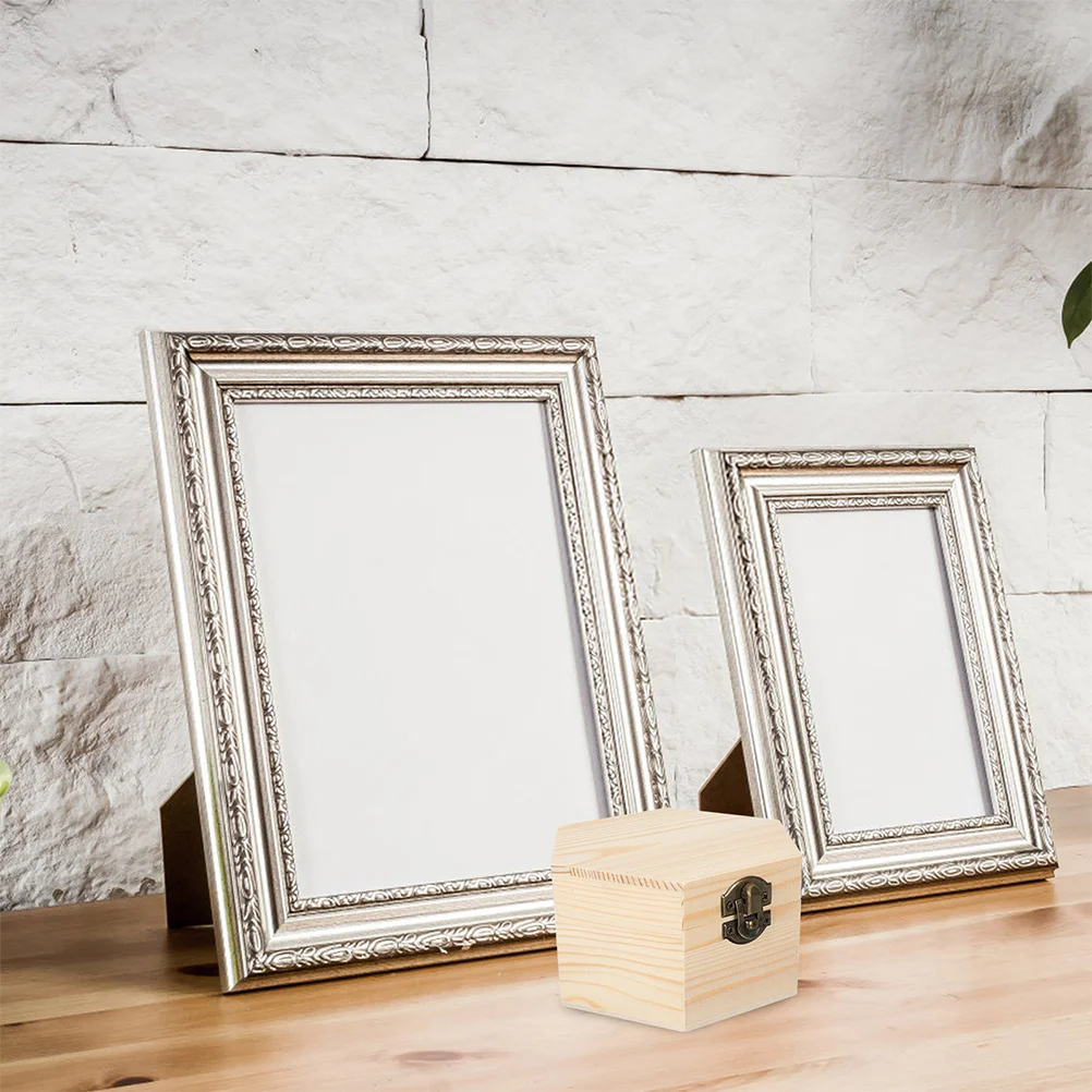 

Unpainted Hexagon Wooden Box DIY Craft Storage Container for Jewelry Soap Keepsakes Decorative Trinket Box Hinged Lid Design