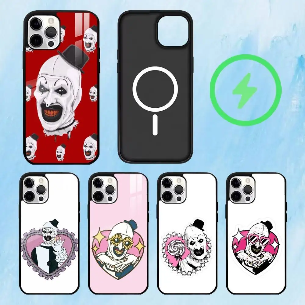 

Art the Clown horror T-Terrifi Phone Case For iPhone17,16,15,14,13,12,11 Plus,Pro Max Magnetic For Magsafe Wireless Charging