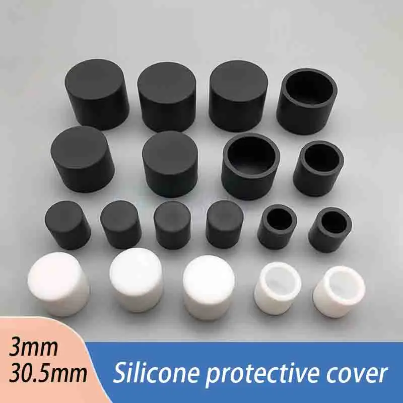 3-30.5mm Silicone Thread Protector Dust Cap Rubber Insulating Sleeve Round Tube End Cover High Temp Screw Cover Bit Cap