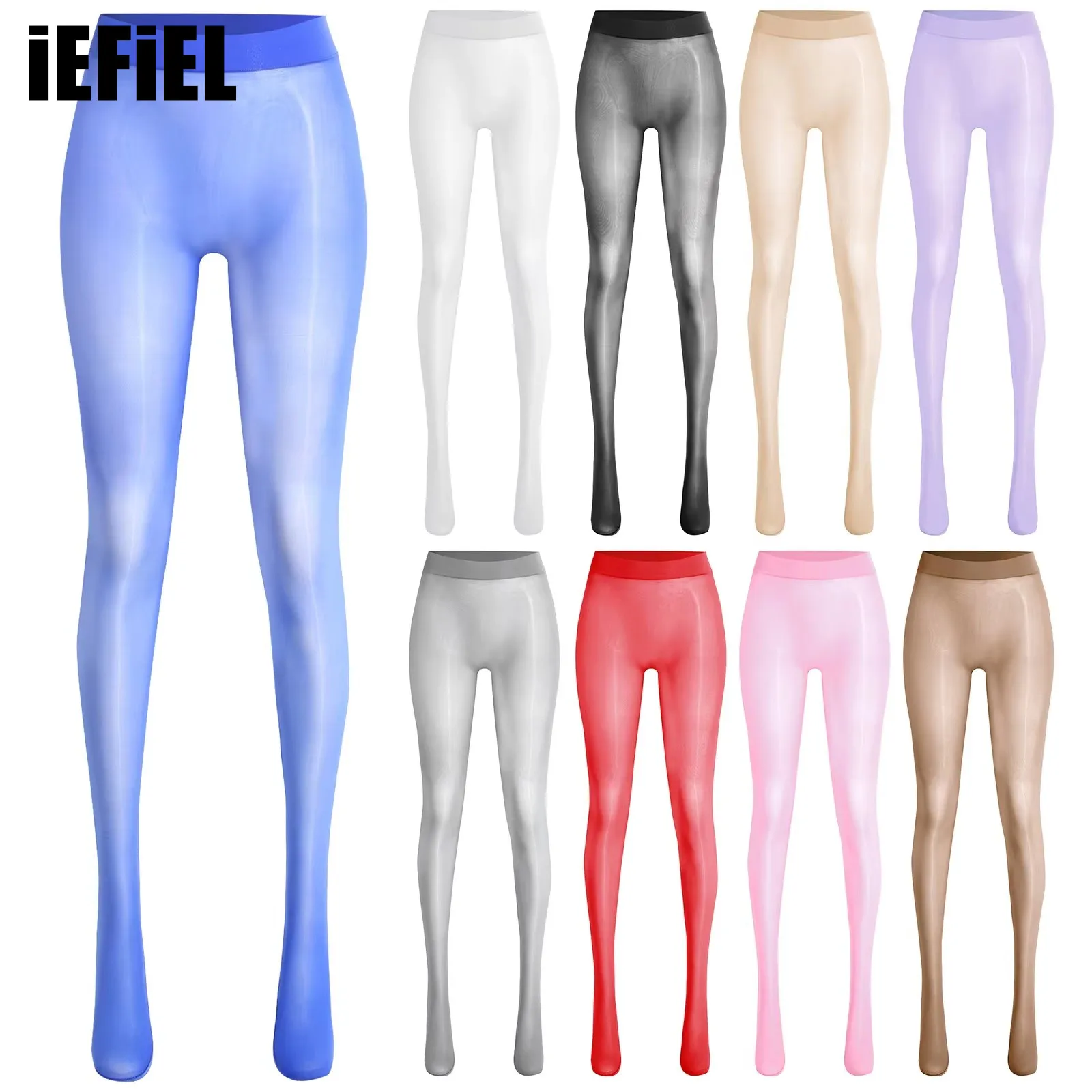 

Womens Glossy Pantyhose High Waist Seamless Footed Bodystockings Ultra-soft Stretchy Stockings Tights Sexy Lingerie