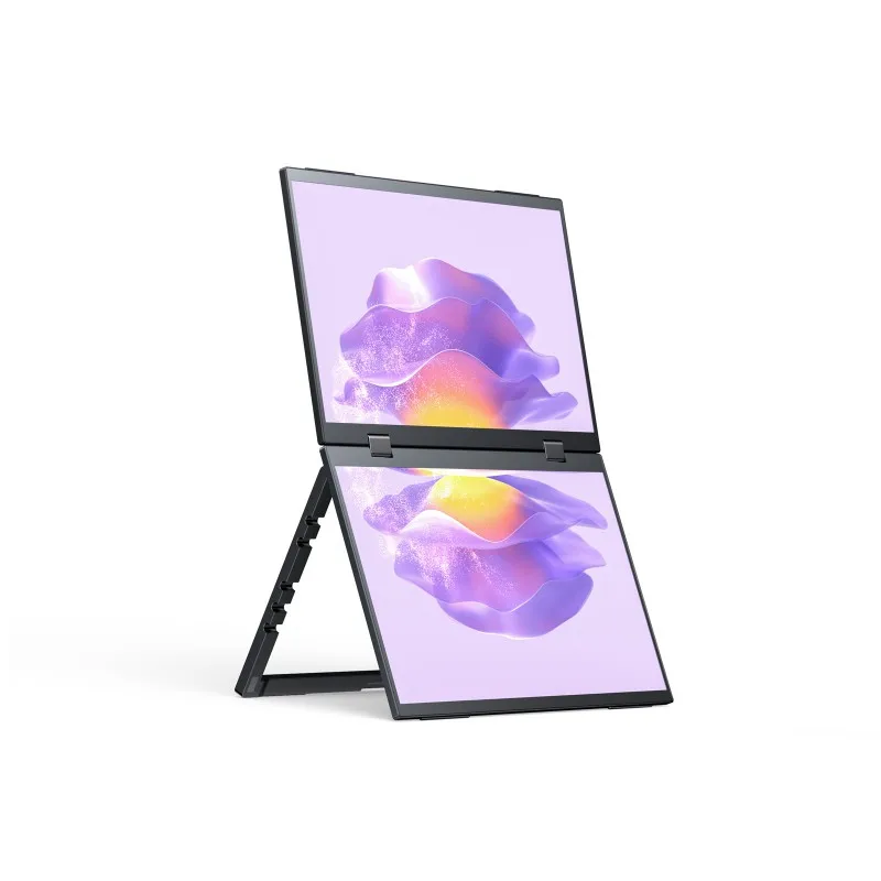 14inch/15.6inch/18.5inch Dual-Screen Portable Monitor, Dual-1080p High Definition Foldable Screen, 100%sRGB