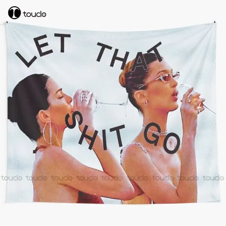 Let That Go Tapestry Tapestry Wall Hanging For Living Room Bedroom Dorm Room Home Decor Printed Tapestry Hanging Wall