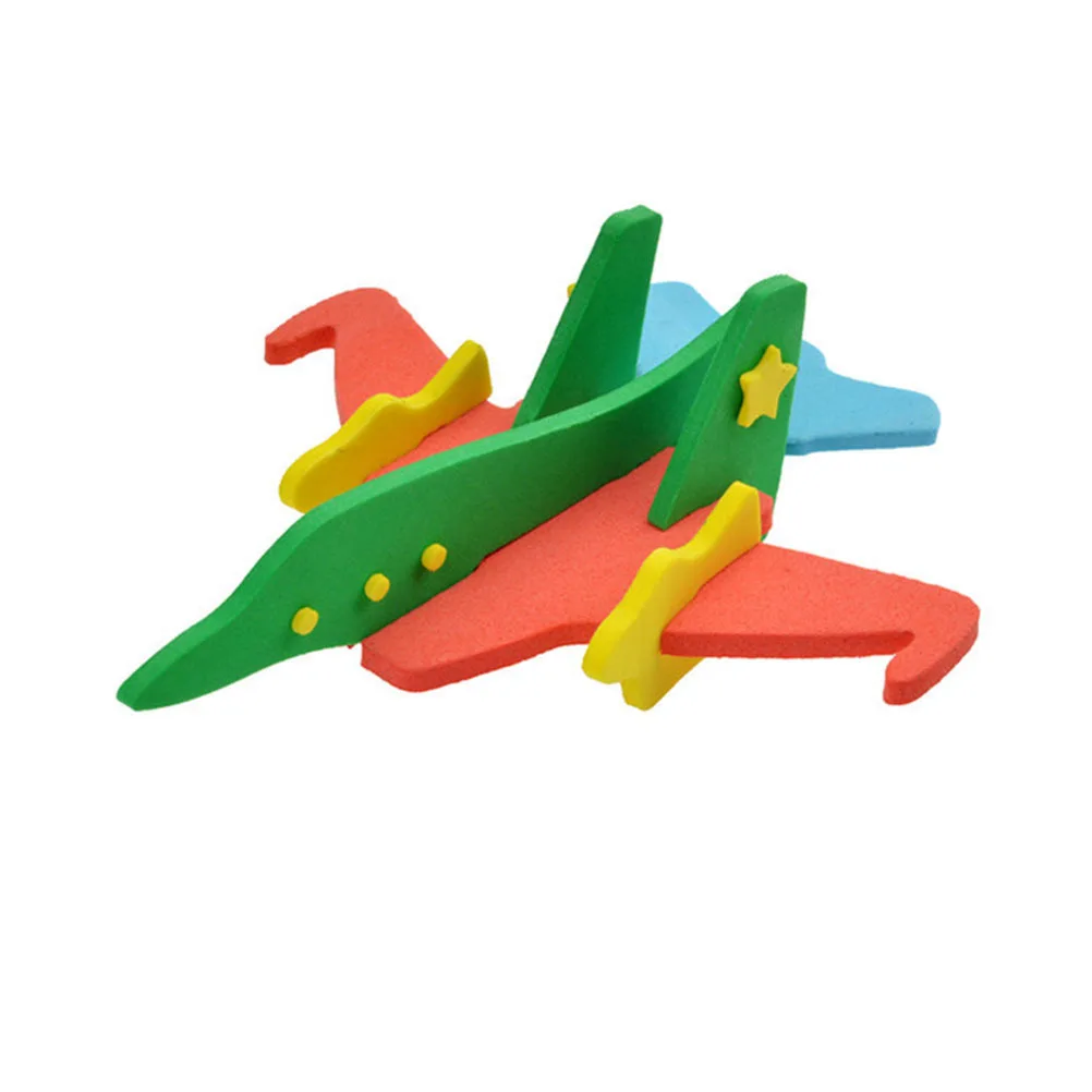 8 szt. Kreatywne puzzle 3D z pianki EVA w kształcie samolotów, edukacyjne, do samodzielnego montażu, układanka dla dzieci, rozwijająca kreatywność i zdolności.