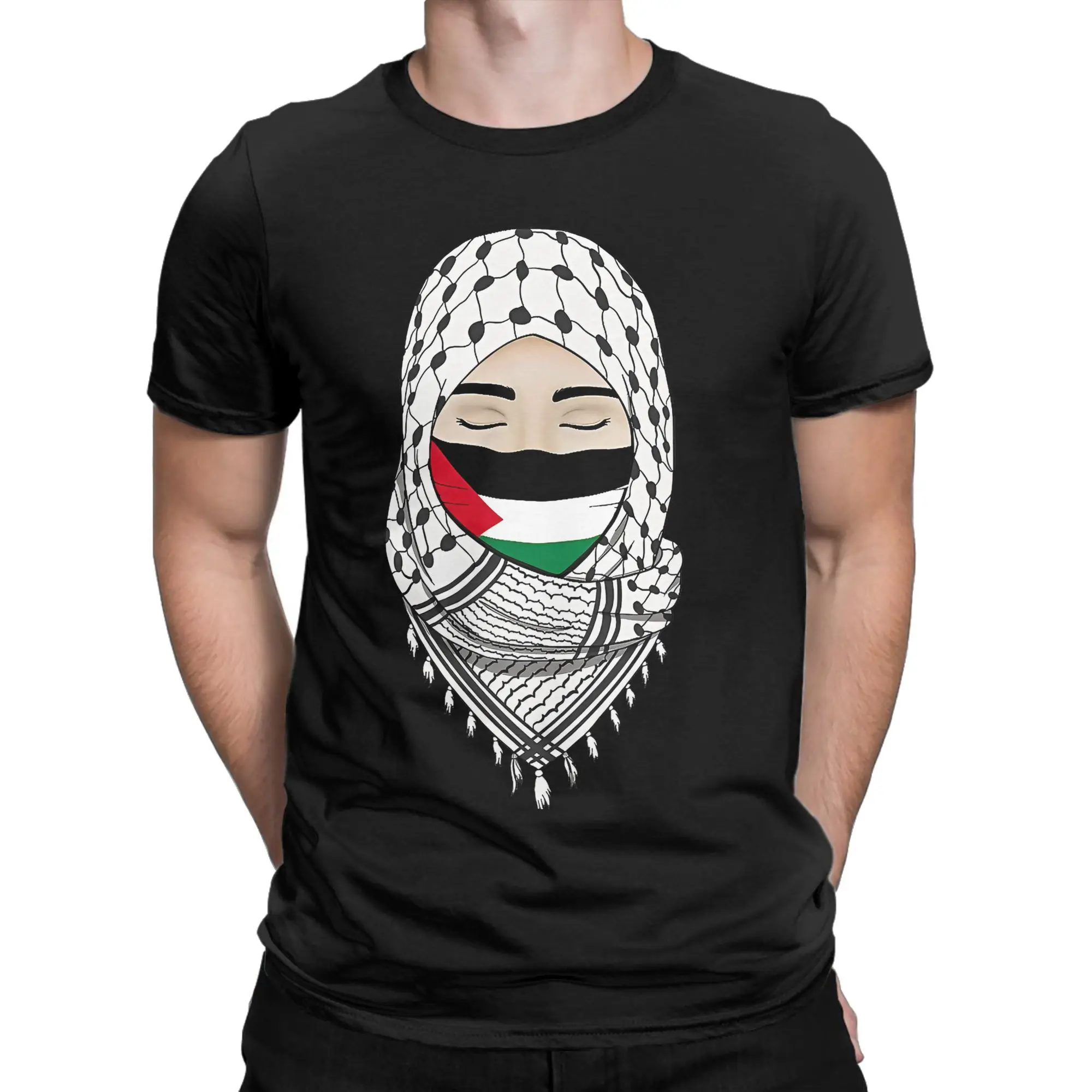 Palestine Gaza Palestinian Flag T Shirt Summer T Shirts Adult Cotton O-Neck 4XL 5XL 6XL Top Tees Short-Sleeved Awesome Tshirt