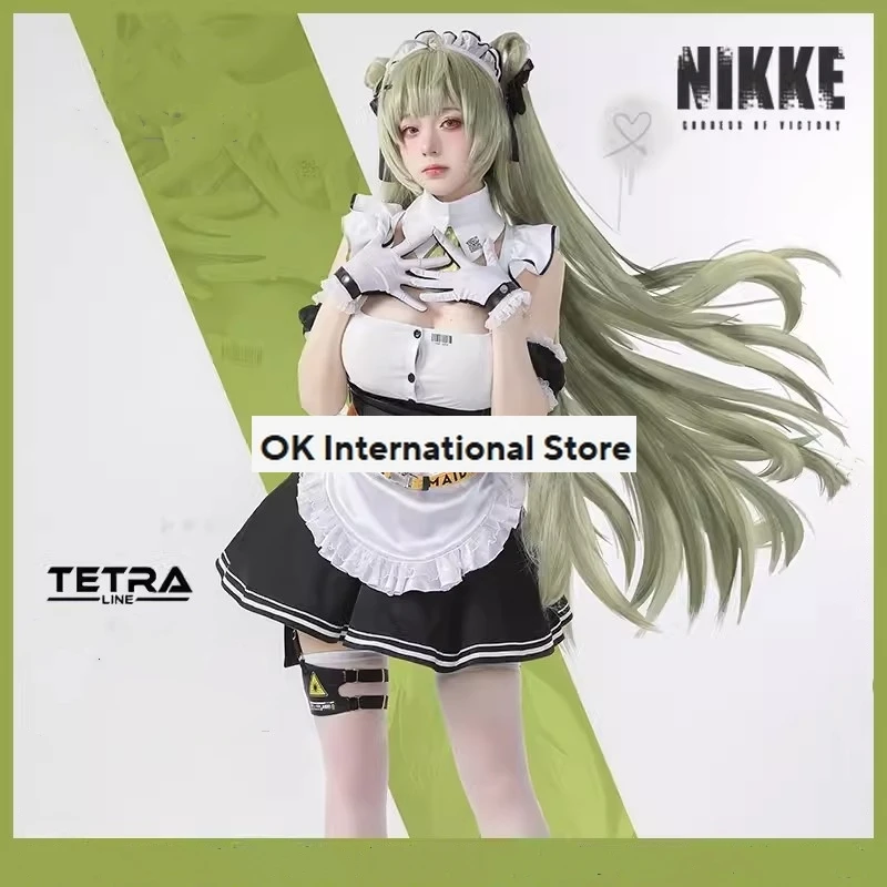 Nikke The Goddess Of Victory Soda Cosplay Costume Game Nikke Sexy Maid Uniform Costumes Wig Halloween Carnival Suit