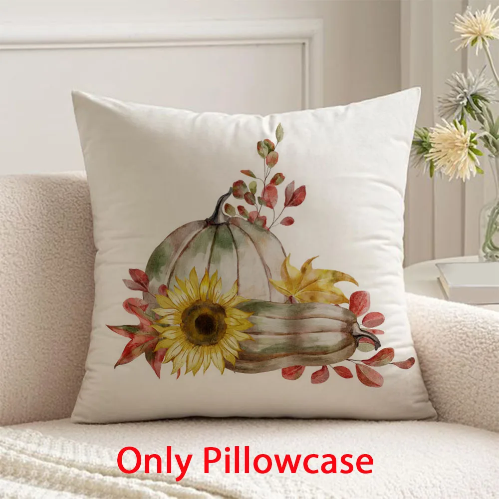 

Harvest Festival Pillow cover decorative 45x45 cushions cover for Autumn Thanksgiving Day decor Pumpkin pattern pillowcase