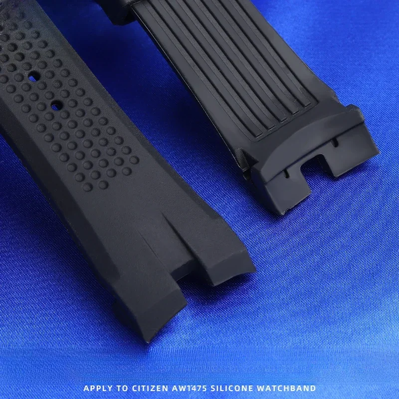 Для Citizen Aw1475 1476 1477 Ca4154 4155 дуговой вогнутый интерфейс силиконовый 24 мм водонепроницаемый мужской уличный безопасный черный ремешок для часов