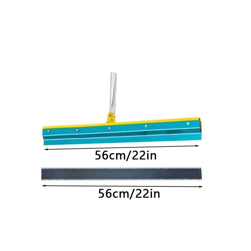 22 дюйма/56 см стоячий нажимной лезвие цемент самовыравнивающийся скребок эпоксидная нижняя пластина для пола шпатель инструмент зубчатые грабли 2 мм/5 мм/8 мм
