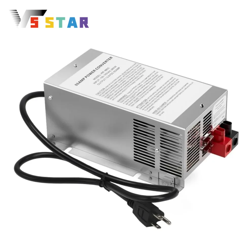 

RV Converter 55 Amp 12V Deck Power Converter Charger RV Trailer Camper Sliver For WF-9800 Series Power Converters WF-9855-AD-MBA