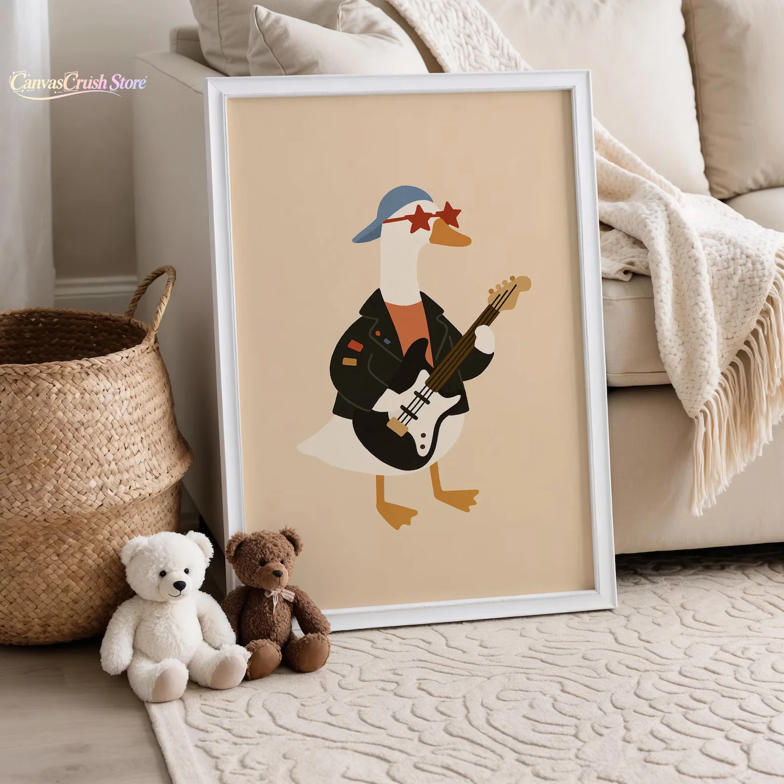 Cool Rocker Duck Wall Art Baby Boy Nursery Decor Printable Funny Animal Guitar Poster Kids Room Digital Download Boy Room 2026