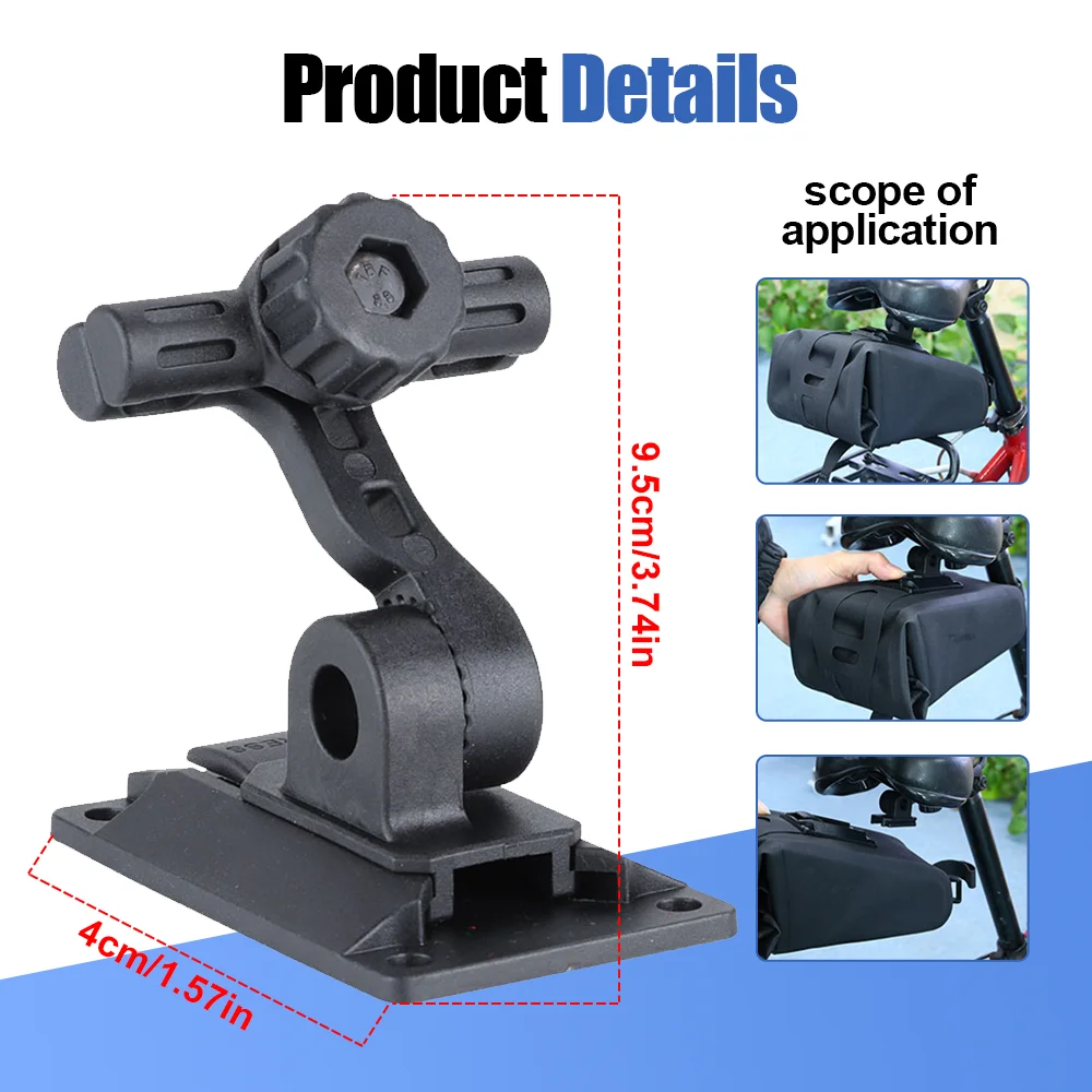 NEWBOLER Bike Saddle Bag Mounting Base Stabilizer Cycling Seat Bag Buckle Bicycle Saddle Bag Hook For Cycling Bike Accessories
