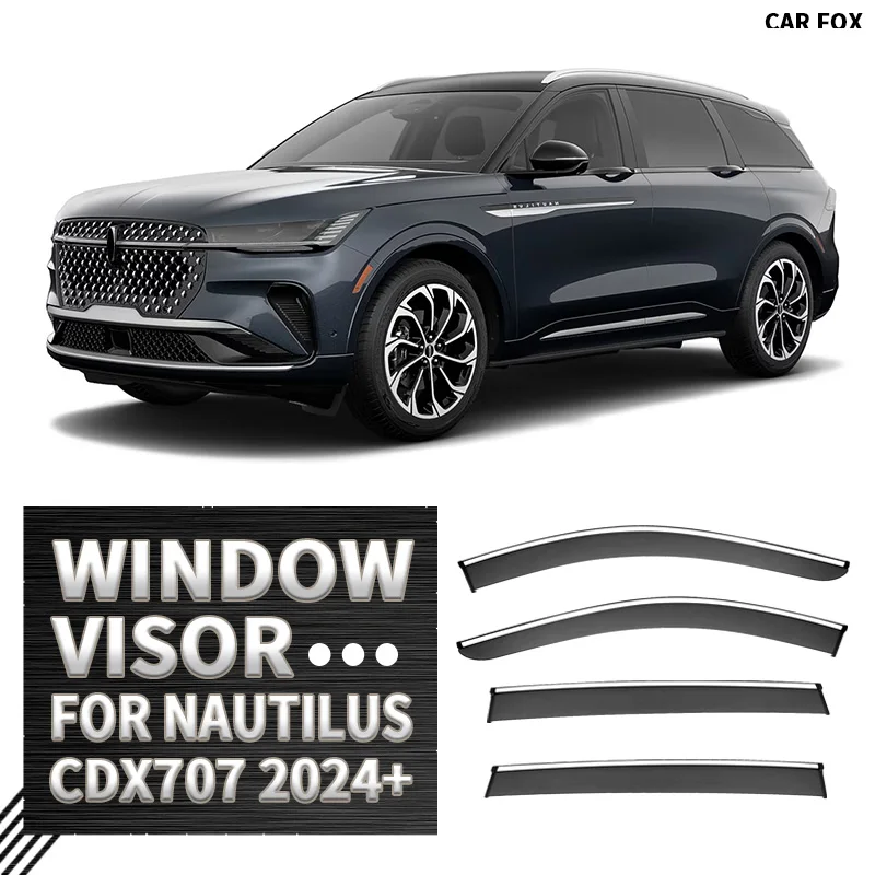 

For Lincoln MKX Nautilus U540 CDX707 2016-2024 Window Visor Vent Shades Sun Rain Deflector Guard 4PCS/SET