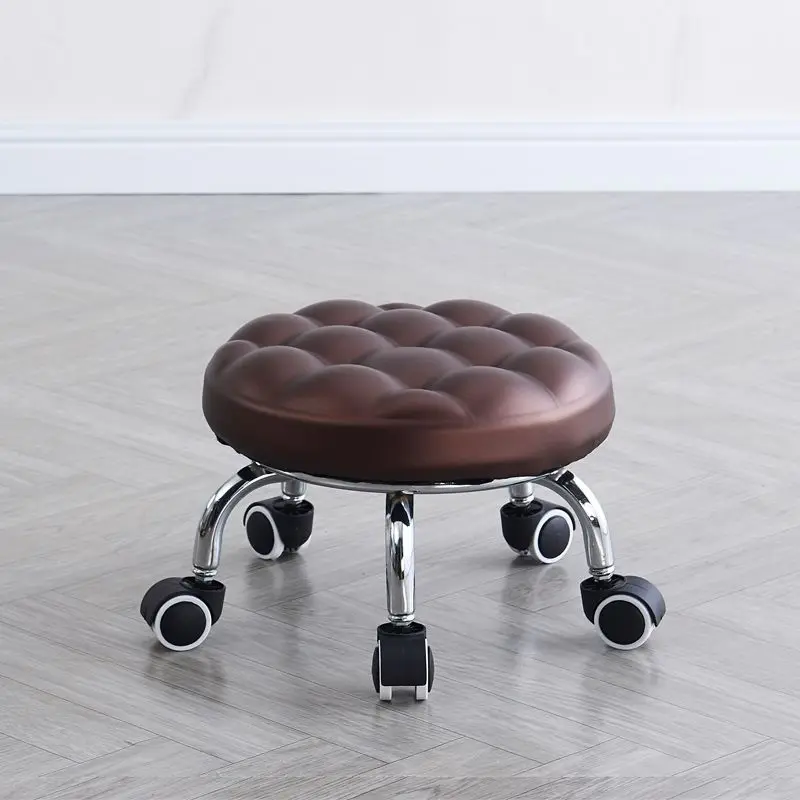 Household wheeled floor-cleaning chairs, wheeled seam sealing stools, low stools, rotating nail and pedicure round stools  스툴 image 6