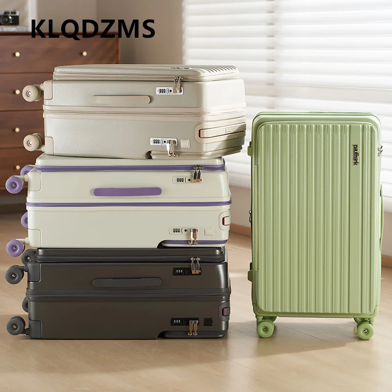 KLQDZMS Laptop Suitcase Front Opening Boarding Case Multifunctional Trolley Case 20