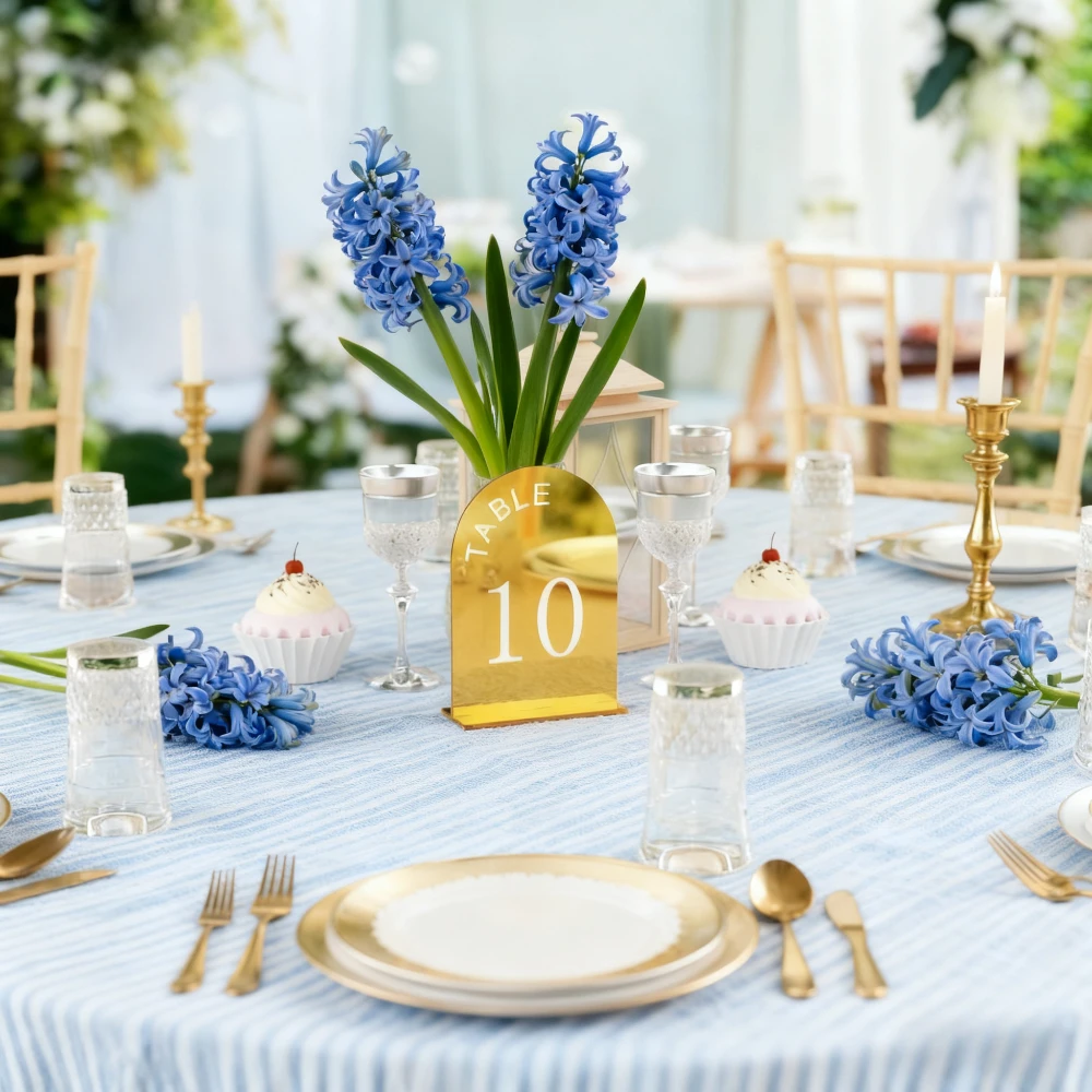 أرقام طاولات الزفاف المصنوعة م - مراجعة Table Number Gold وسعره