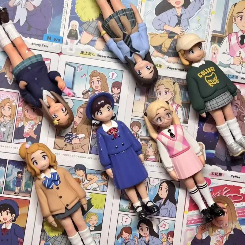 

Подлинная Popmart Nori Xiaonuo Youth Vitality Ручная серия Фигурка Слепая коробка Модный орнамент Креативная слепая коробка Подарки