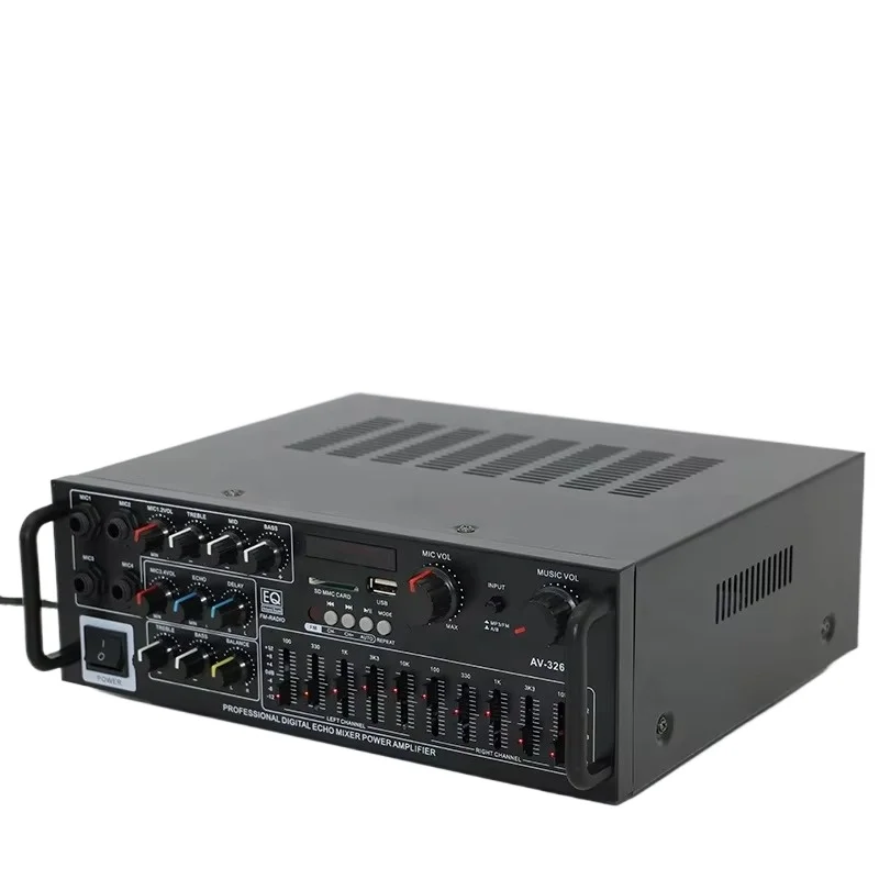 

AV-326BT Профессиональный 2-канальный мини-аудио стерео автоматический усилитель/Ом автоматический усилитель с домашним эквалайзером Bluetooth