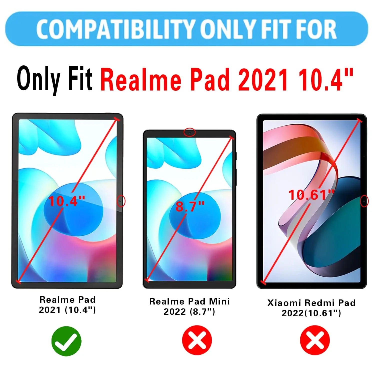 Screenprotector Voor Realme Pad 2021 Gehard Glas Film Voor Realme Pad (10.4 Inch) Anti Kras Bubble Vrij