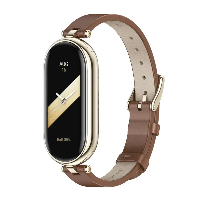 Correa de cuero para Xiaomi Mi Band 8, pulsera inteligente con NFC, versión Global