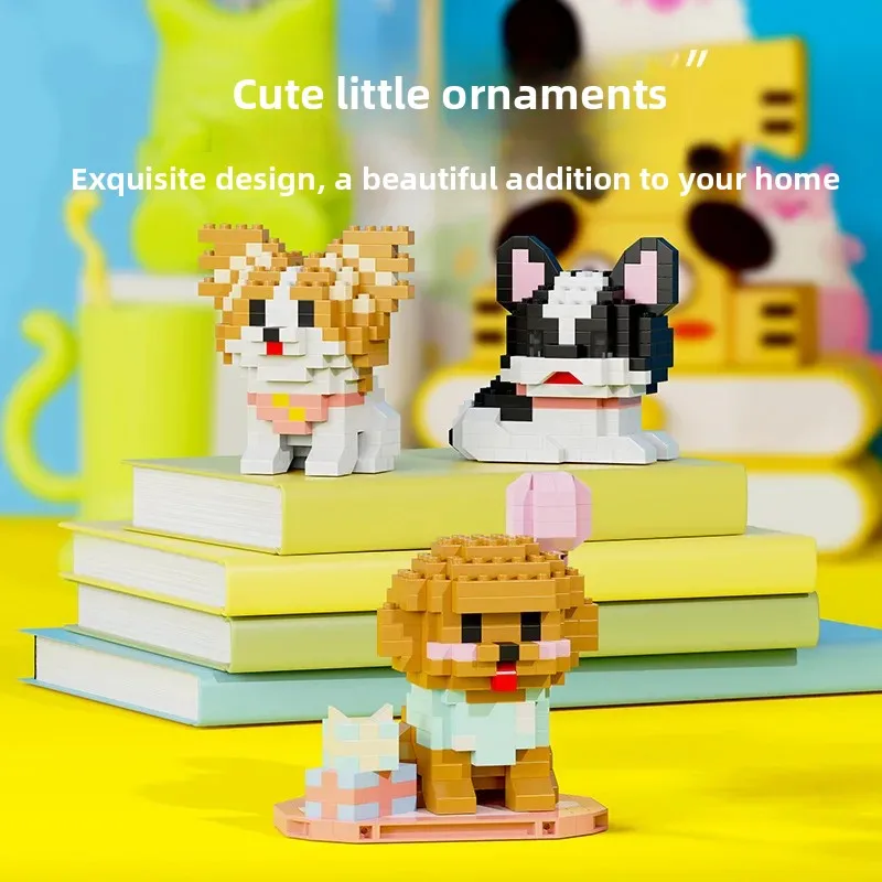 

pet blocks Mini Building Set for children girls 12 year old dog cat mirco Brick particle building blocks Desktop Model for Adult