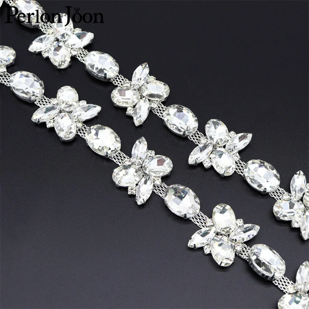 1 Yard Fancy Diamond Horse Eye Crystal Chain DIY Accessories Bags Headwear Clothing Handmade Rhinestone Chain ML258