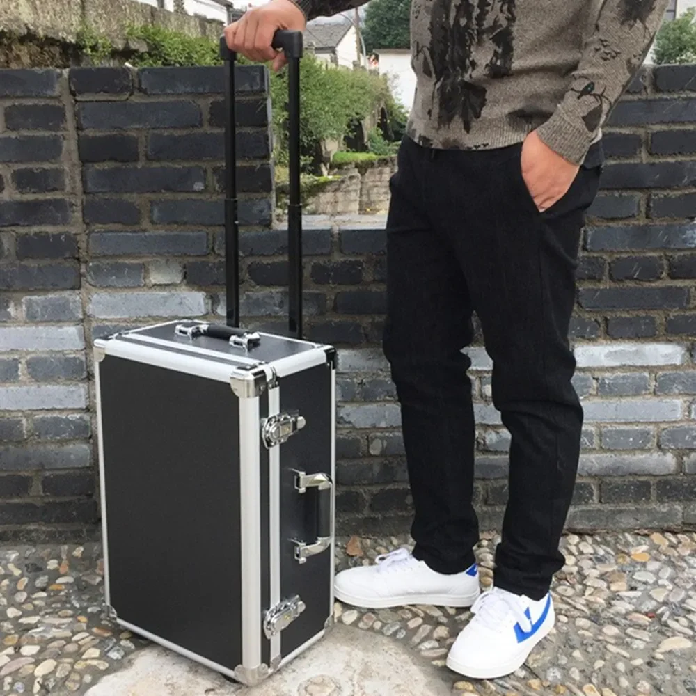 20-inch aluminium frame trolley koffer reisslot koffer tas gereedschapskist modelvliegtuigen fotografie apparatuur schokbestendige opbergdoos