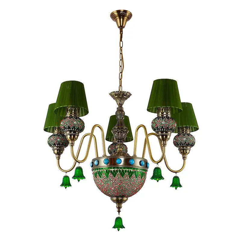 Mediterranean Vintage Coffee Hall Chandelier Lighting Living Room Restaurant Hotel Duplex Building