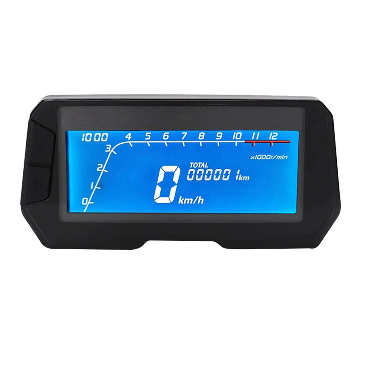 LED 12000RPM 6 Gear Universal Motorcycle LCD Digital Speedometer Backlight Odometer 2 4 Cylinders Meter with Sensor Wire