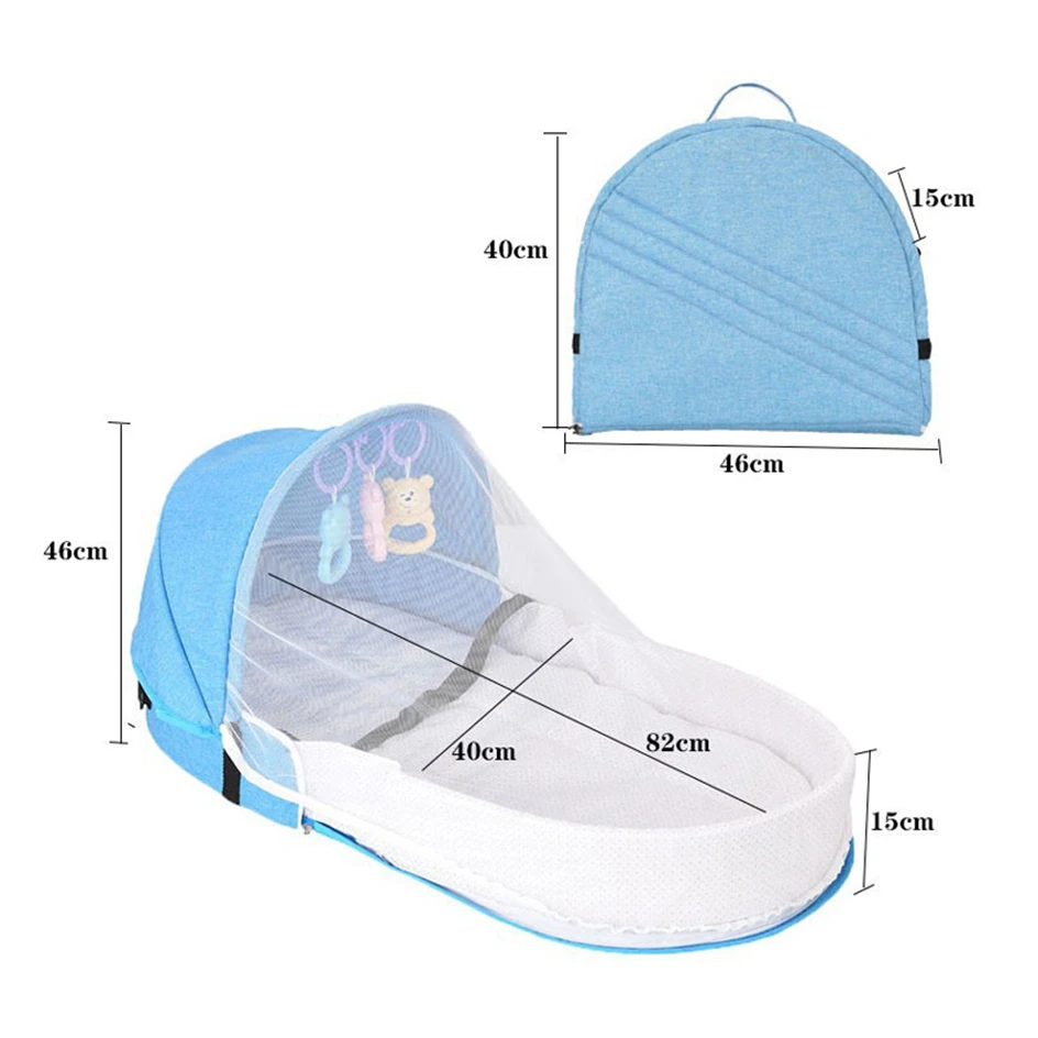 Baby Bed Cribs Newborns Sleeping Nest Travel Beds Foldable Babynest Mosquito Net Bassinet Infant Sleeping Basket For 0-24month