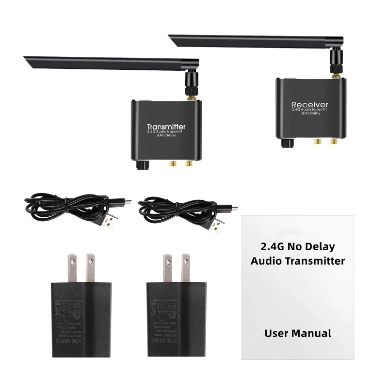 Digital Wireless Audio Adapter 50M 2.4G audio transmitter and receiver No Delay with 3.5mm Cable LAN Extensor for TV Box DVD PC