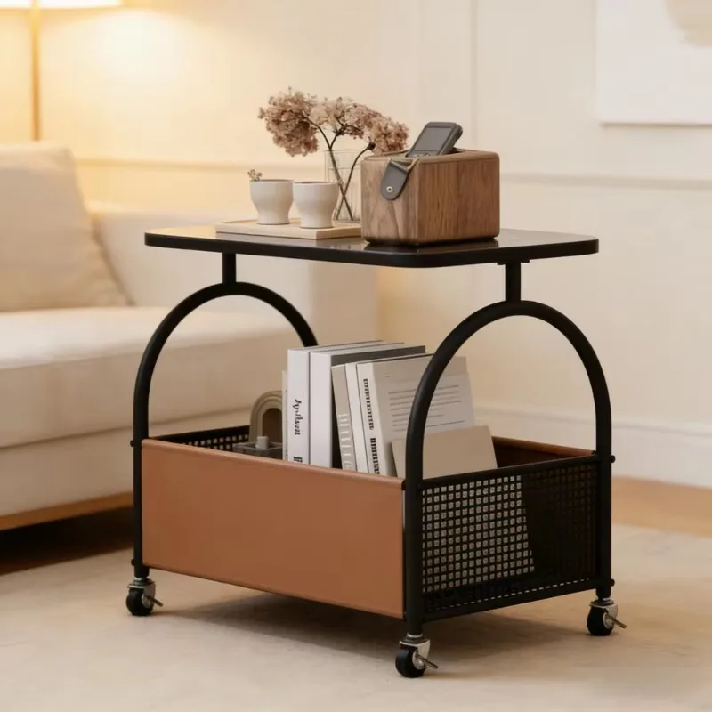 

Simple multifunctional tie rod storage rack removable coffee table suitable for living room