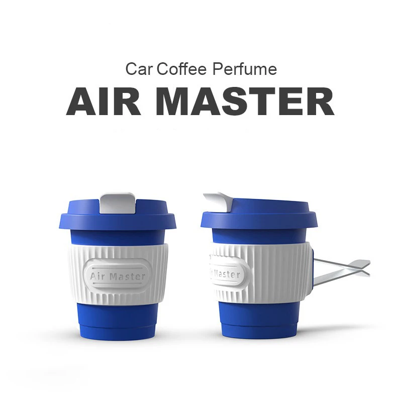 

Cute Coffee Cup Car Air Freshener 4 Scent Capsules Included Long-Lasting Auto Dashboard Ornament Car Perfume for Interior Decor
