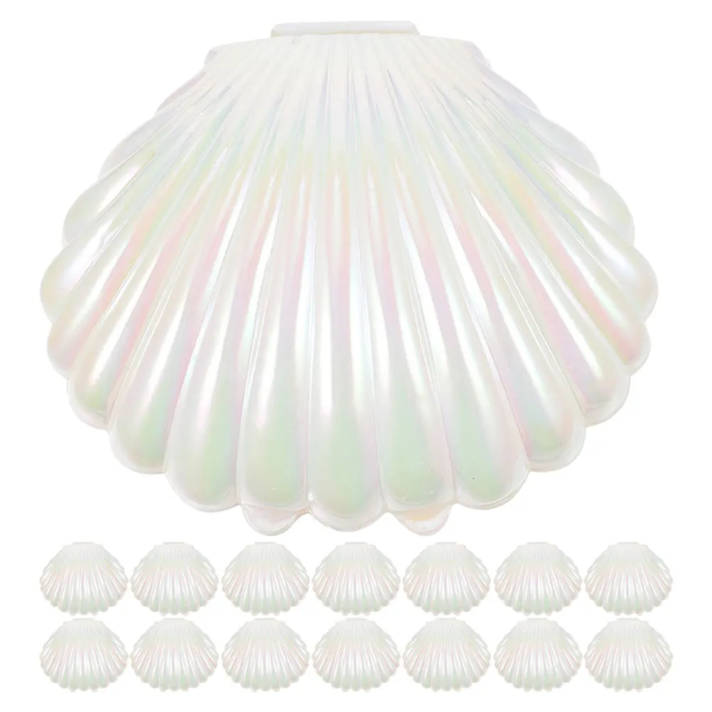 

15 Pcs Pearl White Shell Candy Boxes Wedding Party Favors Small Jewelry Storage Gift Packaging Boxes Travel Souvenirs Christmas