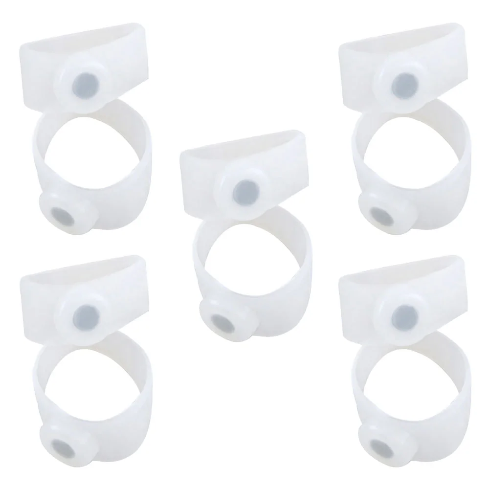 5 Pairs Toe Ring Fat Reducer Massager Home Acupoint Covers Magnetic Elastic Wooden Travel