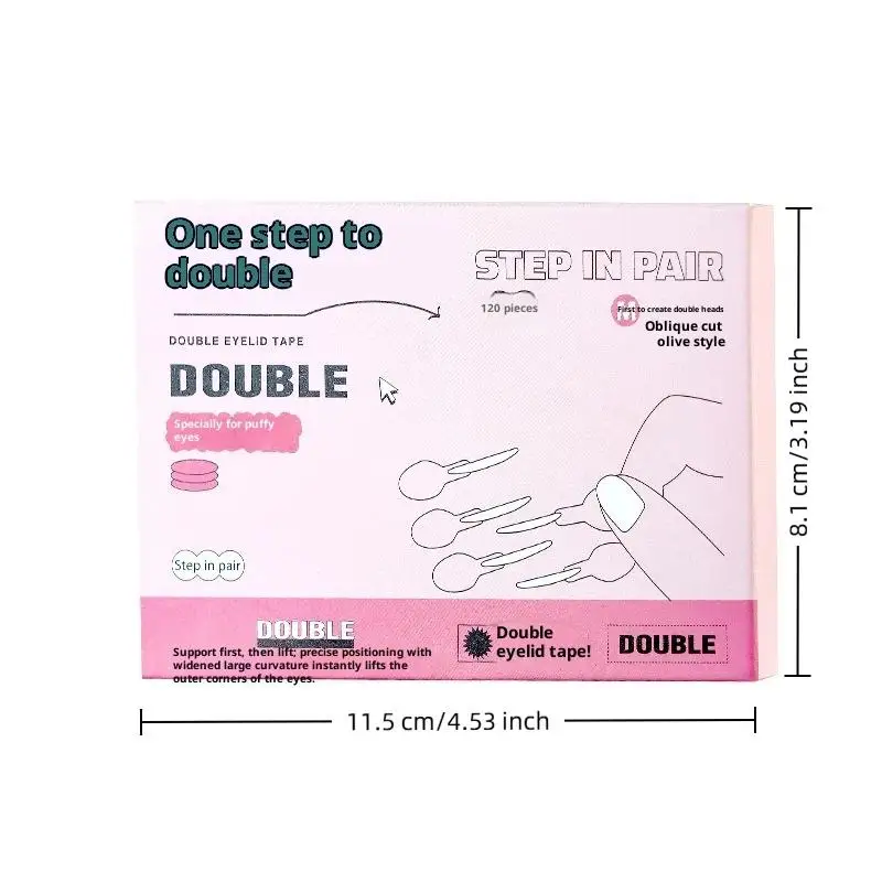 120 قطعة من ملصقات الجفن المزدوجة غير المرئية - ملصقات جفن شفافة مقاومة للماء تدوم طويلاً مع أداة #6