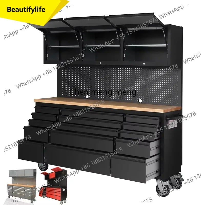 

Многофункциональный инструментальный шкаф-верстак A55 из нержавеющей стали 430 для мастерской с выдвижными ящиками