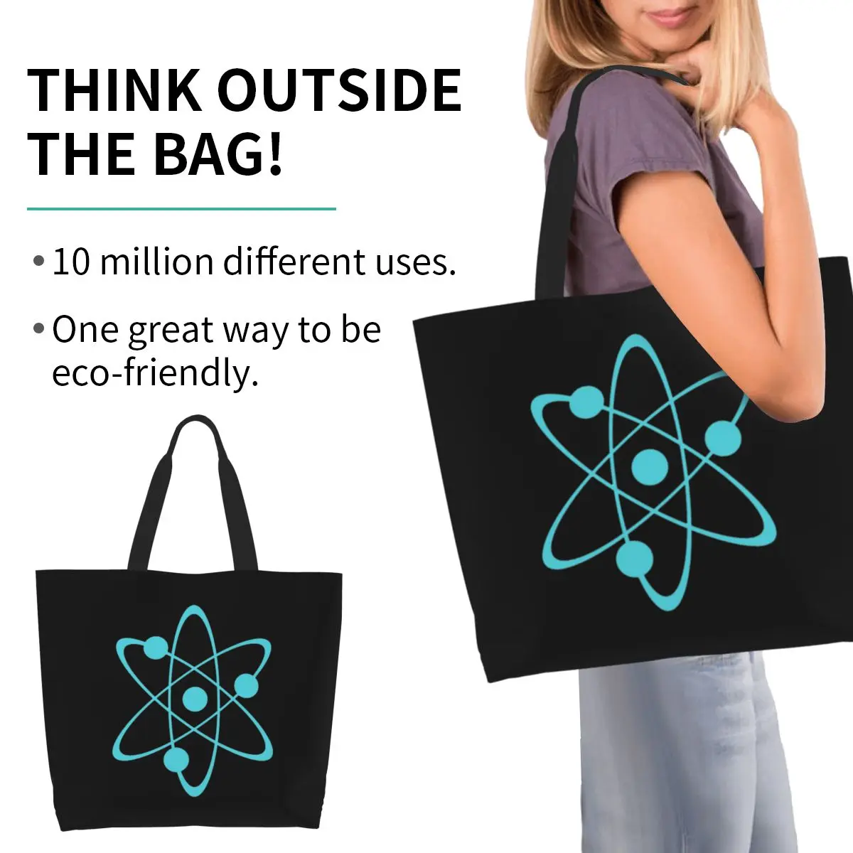 Sheldon Cooper I'm Not Crazy The Big Bang Theory Shopping Tote Bag Canvas Shoulder Bags Shopper Grocery Handbag for Women